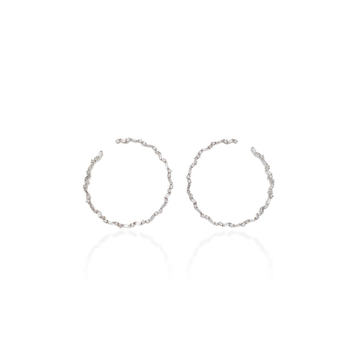 White Diamond 30Mm Hoops