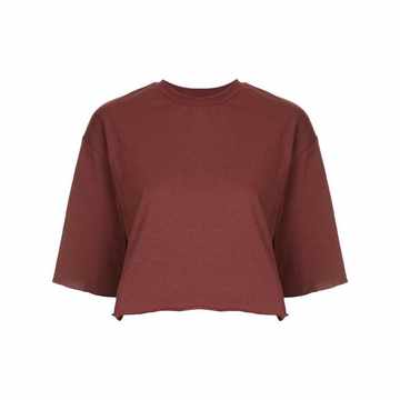 raw hem cropped T-shirt