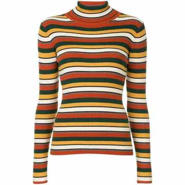 striped roll neck jumper