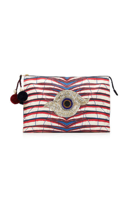 Striped Tala Pouch with Beaded Eye展示图