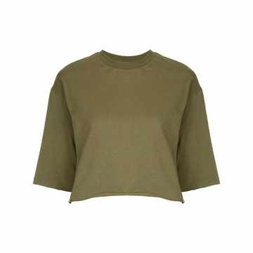 raw hem cropped T-shirt