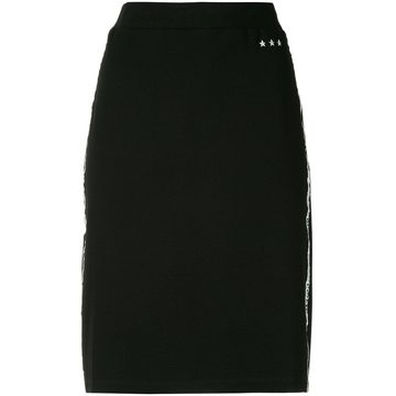 logo stripe skirt