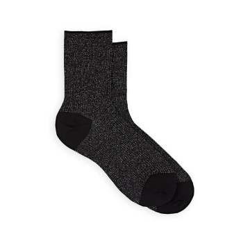 Wool-Blend Mid-Calf Sparkle Socks