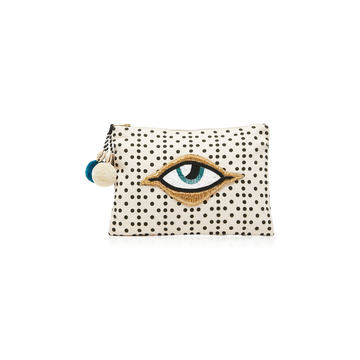 Polka Dot Soma Pouch with Patchwork Eye