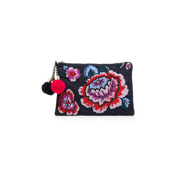 Soma Pouch with Floral Beading