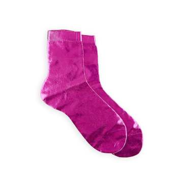 Metallic Silk-Blend Ankle Socks