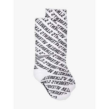 black and white monogram cotton socks