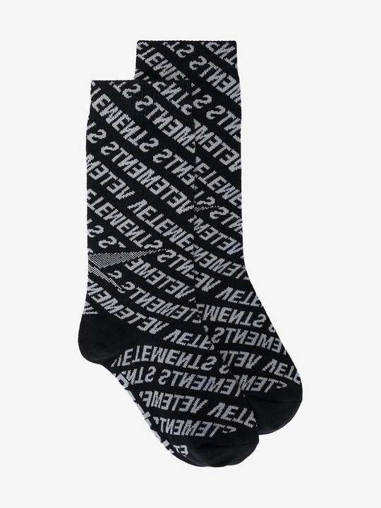 white and black monogram cotton socks展示图