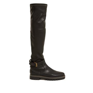 Over-the-knee leather boots