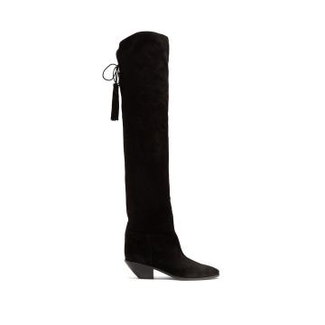 West suede slouch tassel boots