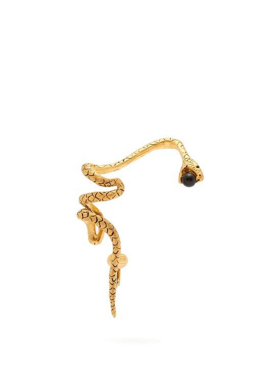 Gold-tone metal snake ear cuff展示图