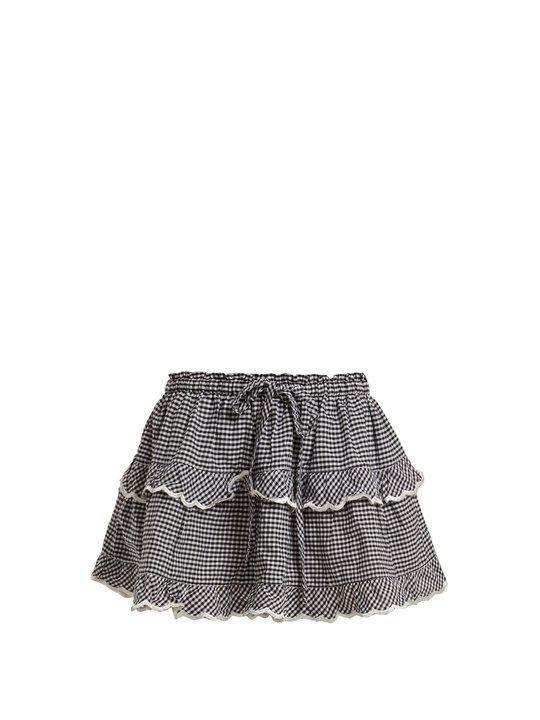 Gingham cotton skirt展示图