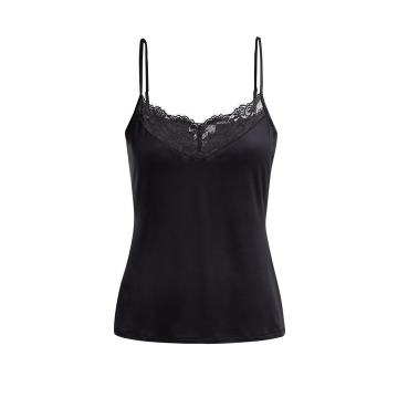 Laila lace-trimmed satin cami top