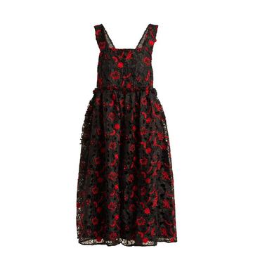 Lucia floral guipure lace midi dress