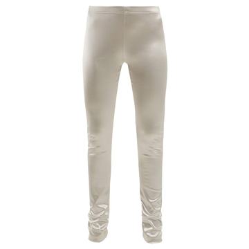 Metallic stretch-satin leggings