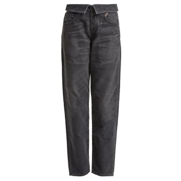 Flip fold-over corduroy jeans