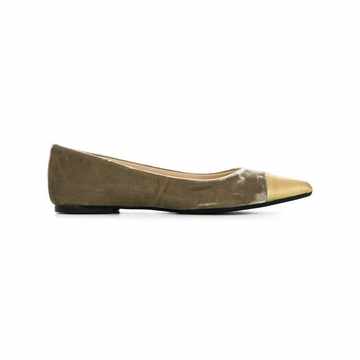 Malika metallic toe ballerinas