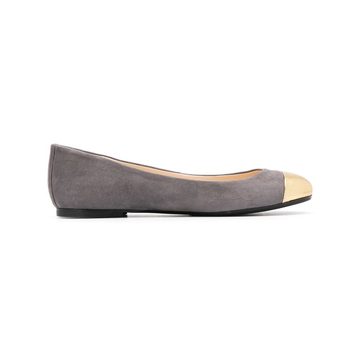 Annina metallic toe ballerinas