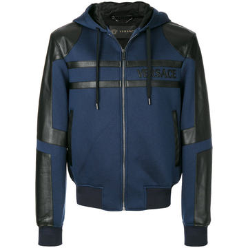 panelled hooded jacket