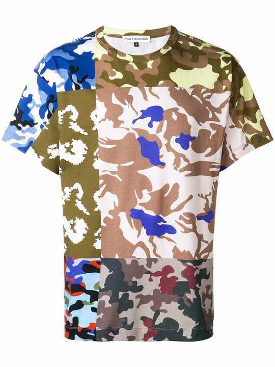 patchwork camouflage T-shirt展示图