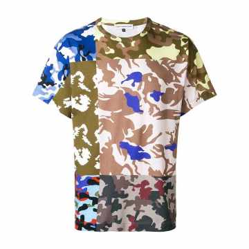 patchwork camouflage T-shirt