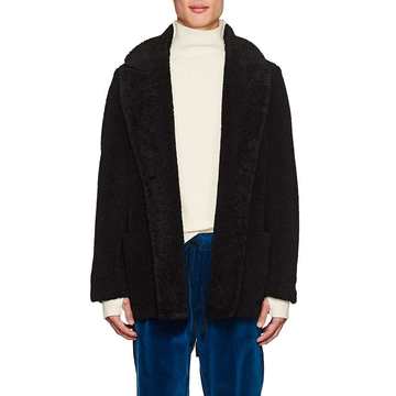 Sherpa Oversized Double-Breasted Peacoat