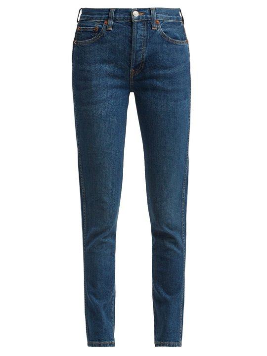 Double Needle cropped straight-leg jeans展示图