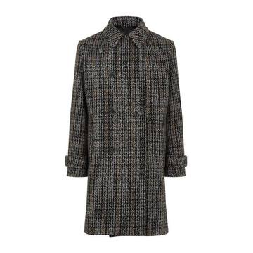 Lance Check Wool Coat