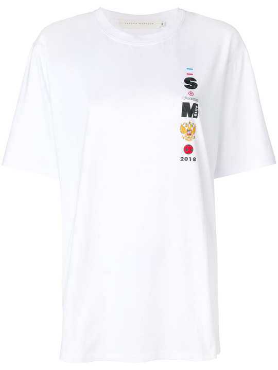 round neck embroidered front T-shirt展示图