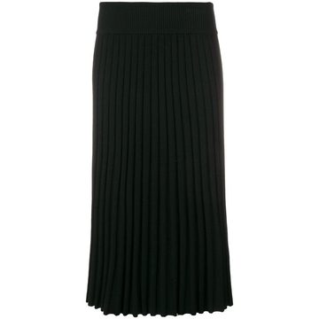 pleated midi skirt