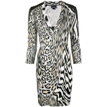 animal print fitted dress