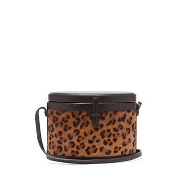 Trunk leopard-print cross-body bag