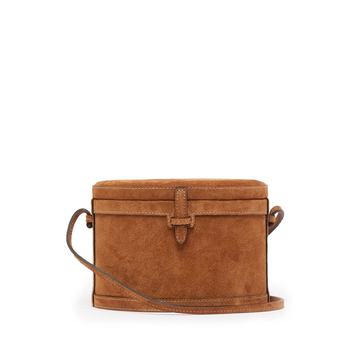 Trunk suede cross-body bag