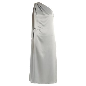 Mariam one-shoulder draped satin dress