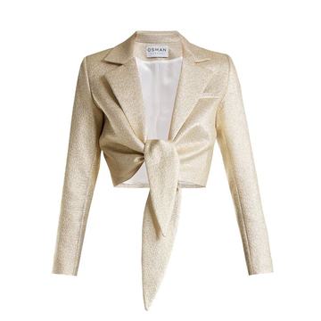 Bette tie-waist lamé jacket