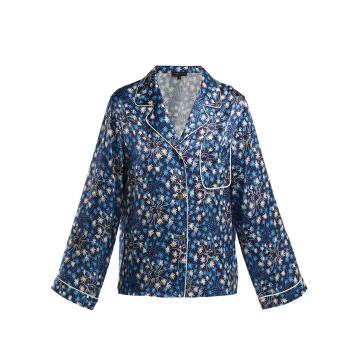 Jayne dandelion-print silk pyjama top