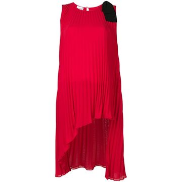 asymmetric hem pleated tunic