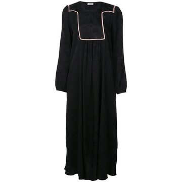 longsleeved flared maxi dress