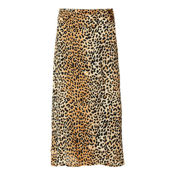 Valois leopard midi skirt