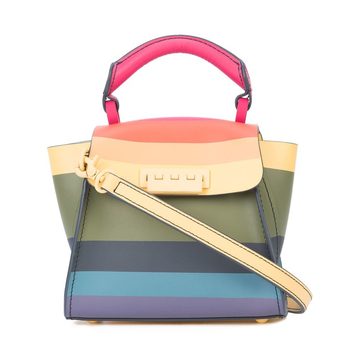 striped design mini bag