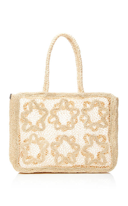 Starfish Embroidered Open Knit Bag展示图