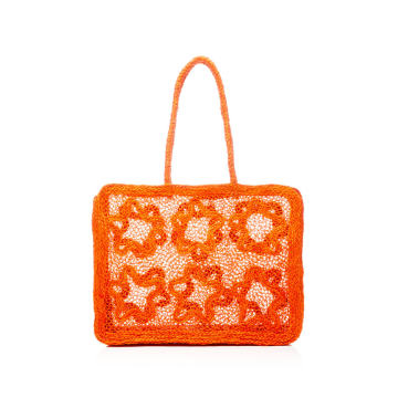 Starfish Embroidered Open Knit Bag