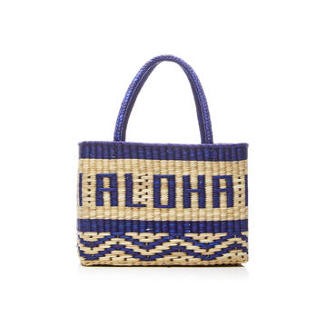 Goa Aloha Woven Raffia Tote