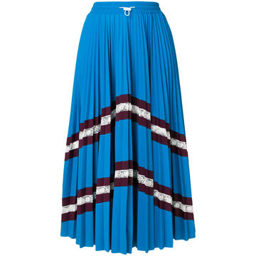 chevron pleated midi skirt