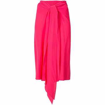 draped midi skirt