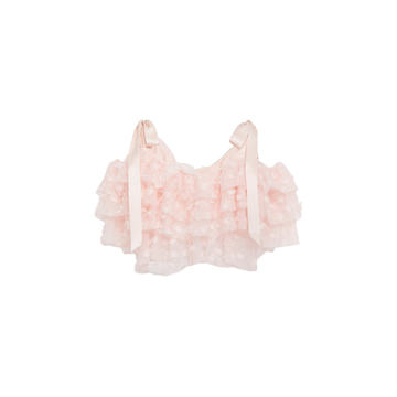 Tiered Embroidered Tulle Top