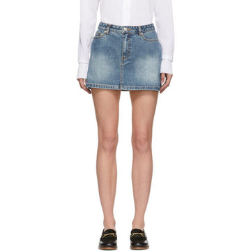 Indigo Denim Miniskirt