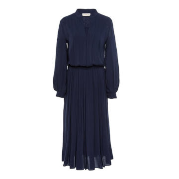 Long Sleeve Pleated Dress