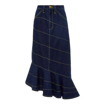 Pintuck Cascade Skirt