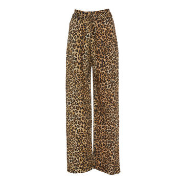 Luma printed straight-leg pants